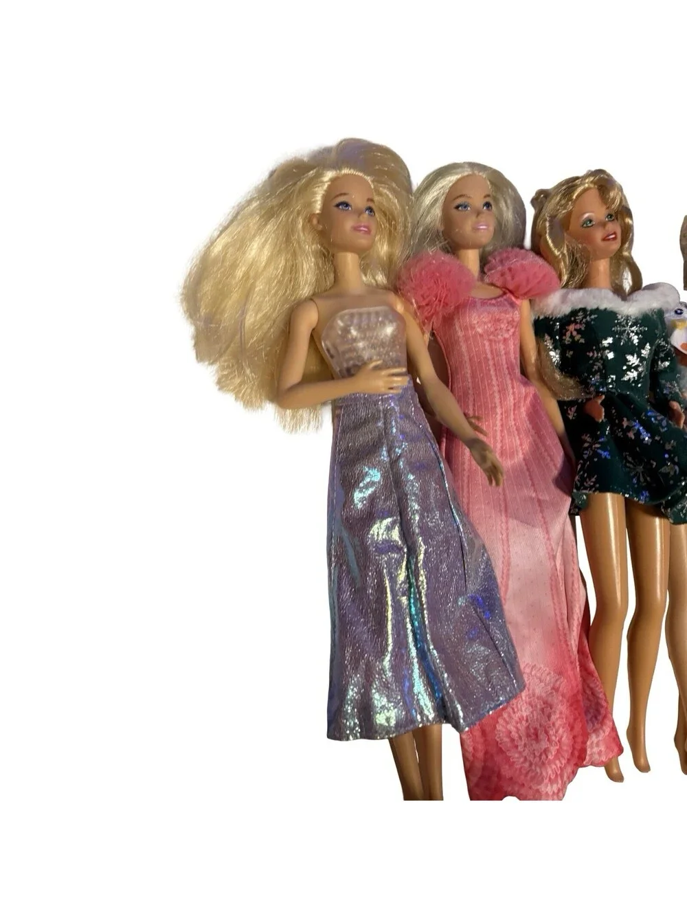 Lot of 9 Miscellaneous Barbies with Clothing